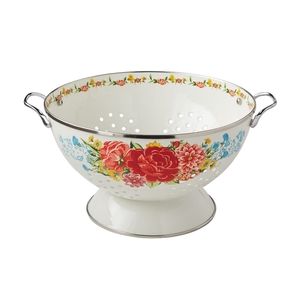 The Pioneer Woman Sweet Rose Enamel on Steel 5-Quart Colander